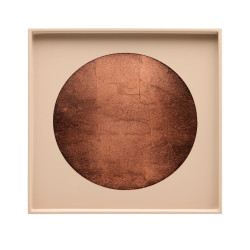  Plateau en bois laqué et feuille d’argent 18×18 – pastel cuivre dark  Signature