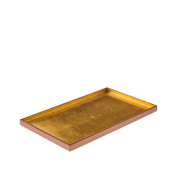  Plateau rectangulaire en laque 30×18 – argile or  Signature