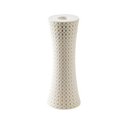  Bougeoir H20 en porcelaine 3D – blanc  Luma