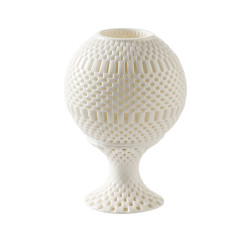 Photophore H14 en porcelaine 3D – blanc  Luma