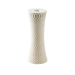  Bougeoir H20 en porcelaine 3D – blanc  Luma