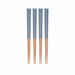  Coffret de baguettes en bois laqué - bleu jun  Signature