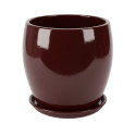 003435-SEPIA - Yixing jardin - Pot H40 en céramique - sépia